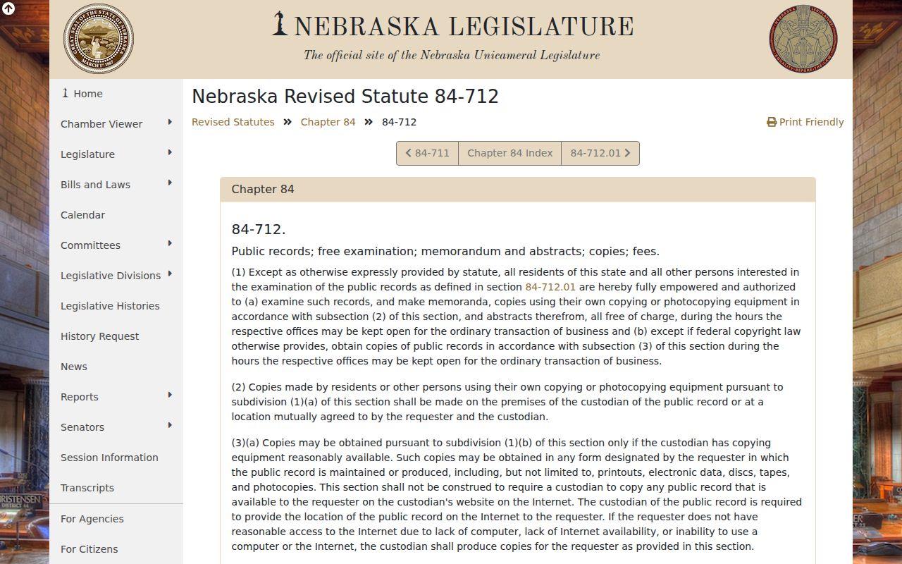 Furnas County civil docket Nebraska Public Records Act